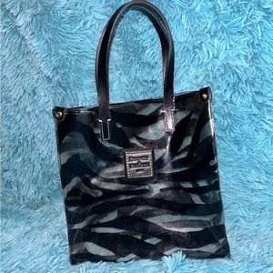 Dooney Bourke Acrylic Zebra Design Hand Bag